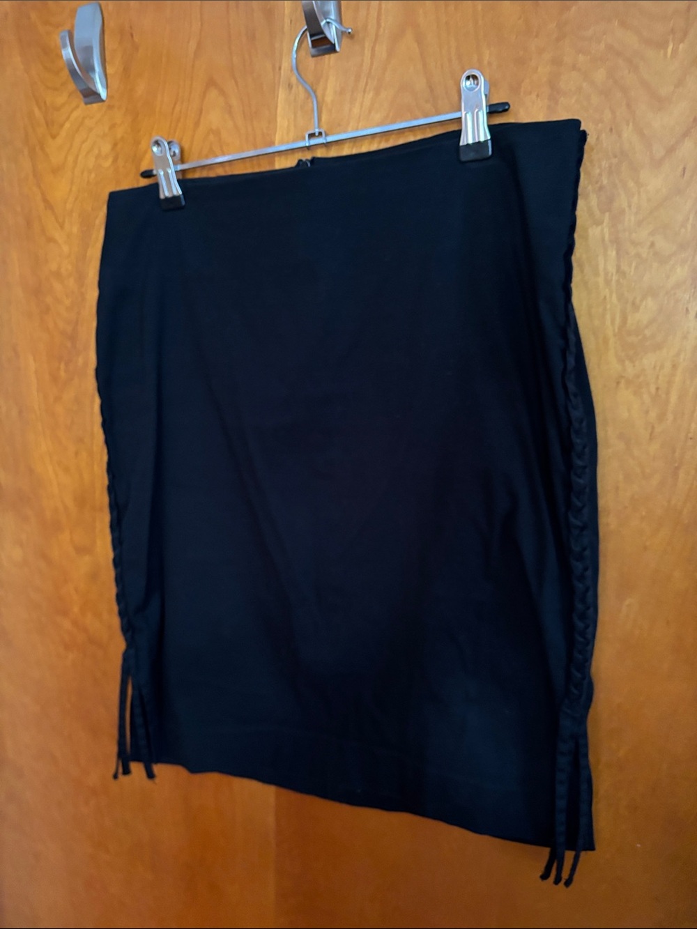 Black Drawstring Side-Detail Skirt